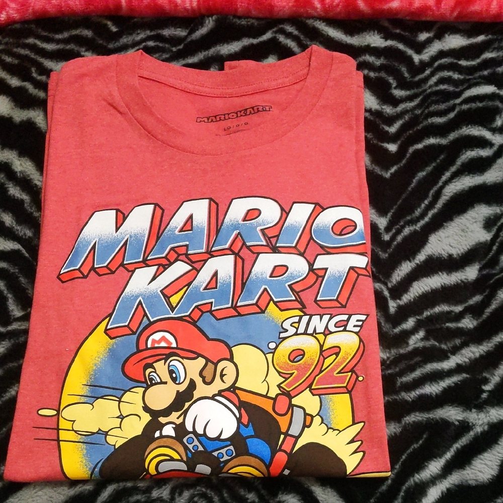 Adult Mario Graphic Tee - Red NWOT